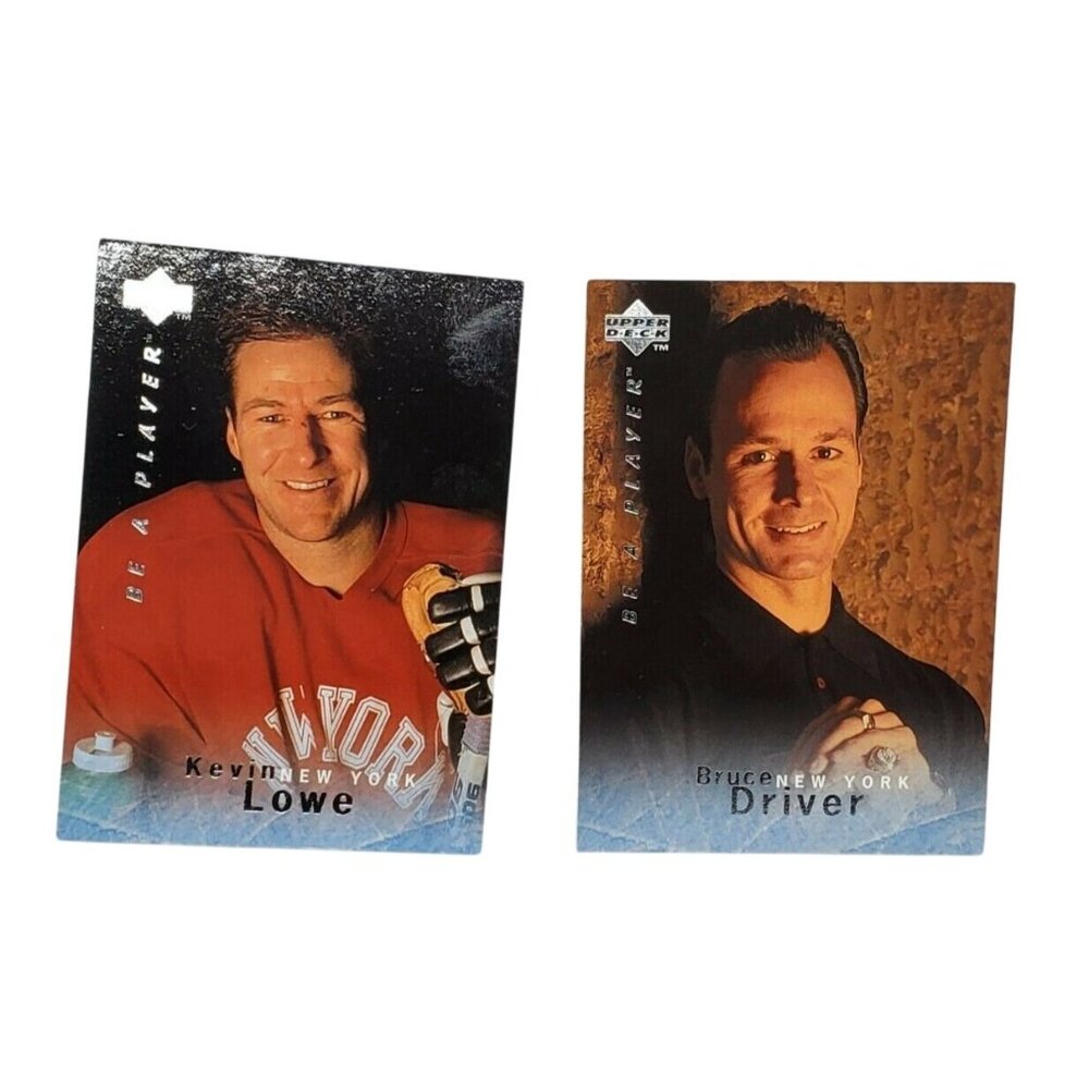2 Mint Condition Vintage Be A Player Upper Deck New York Foil Hockey cards